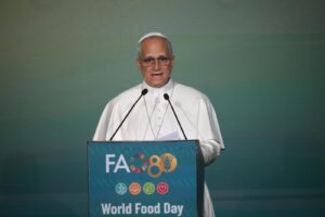 León XIV denuncia en la FAO el uso del hambre como “arma de guerra”