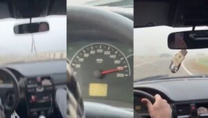 Jóvenes graban su propio accidente al conducir a 200 km/h en medio de un banco de neblina