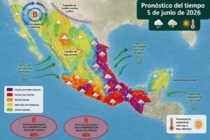 Durante este día, prevalecerá el temporal de lluvias en la mayor parte de la República Mexicana
