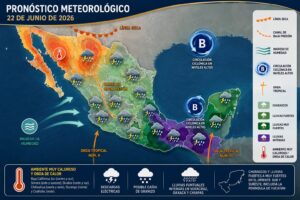 Ondas tropicales 9 y 10 se desplazarán sobre México