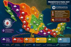 La onda tropical número 21 avanzará sobre el sur de México