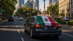 ¿Te pueden multar por llevar la Bandera de México en el auto?