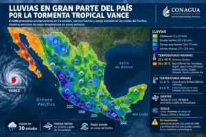 Lluvias en gran parte del país por la Tormenta Tropical “Vance”